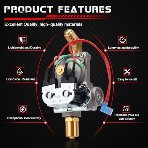 GC10A-4E 92089 RV Water Heater Gas Valve Replaces Atwood/Dometic 10 Gallon