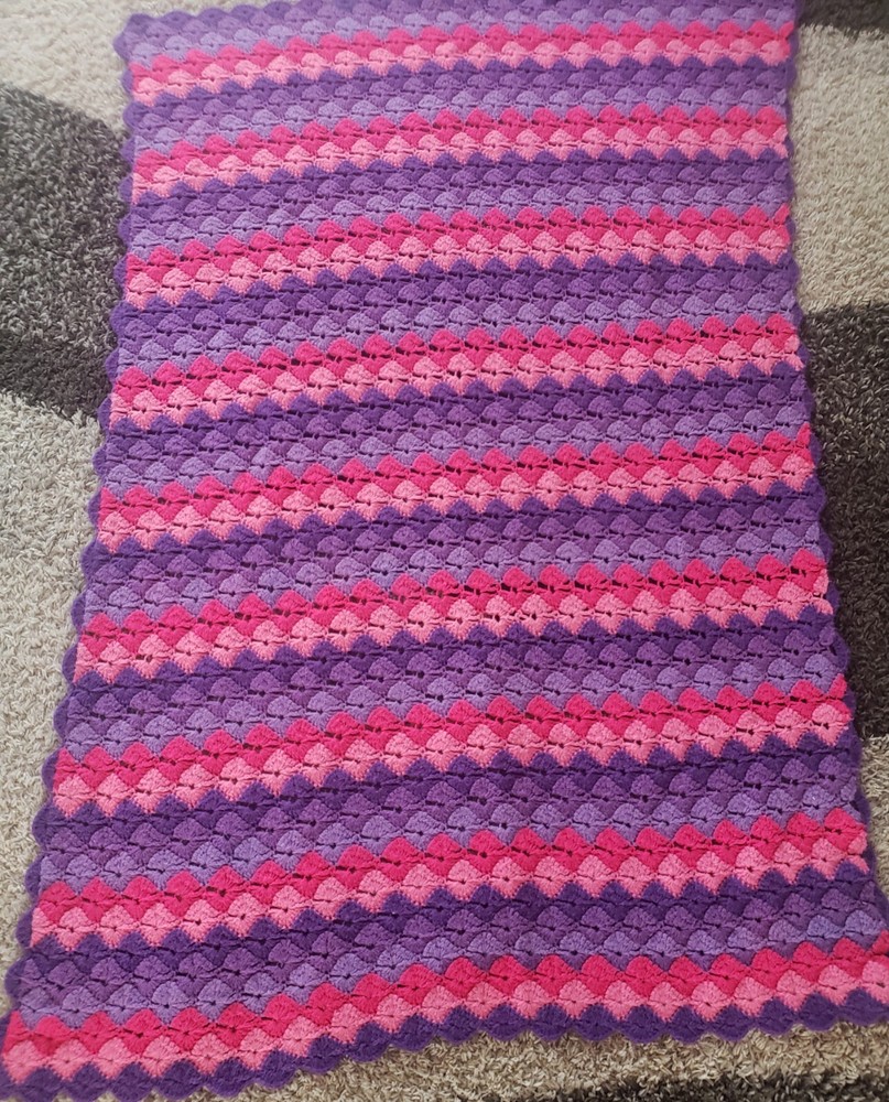 vintage crochet afghan blanket