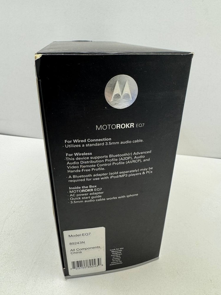 Motorola MOTOROKR EQ7 Wireless Bluetooth Speaker JBL Open Box Complete