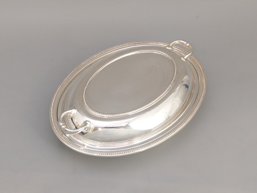 Small Oval Meat Serving Dish Silver-Plated Walker Hall
