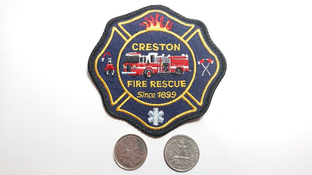 Creston Fire Rescue British Columbia Patch Badge Crest