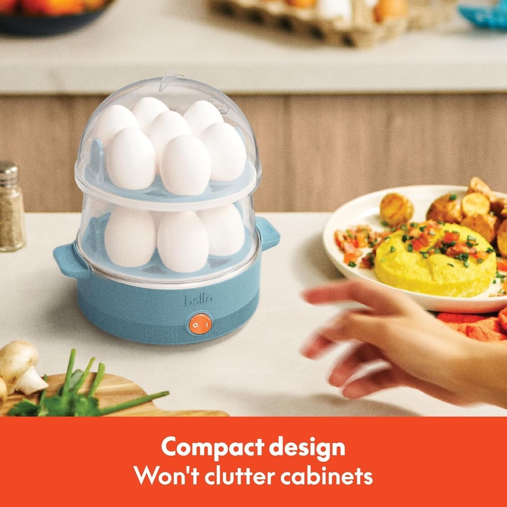 Electric Egg Cooker, 14 Eggs Capacity Tray, Double Stack, for Poached, Scrambled