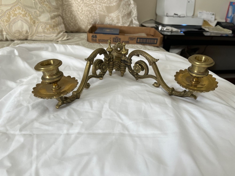 Antique Sconce Reproduction Solid Brass All Hand Made In VA.