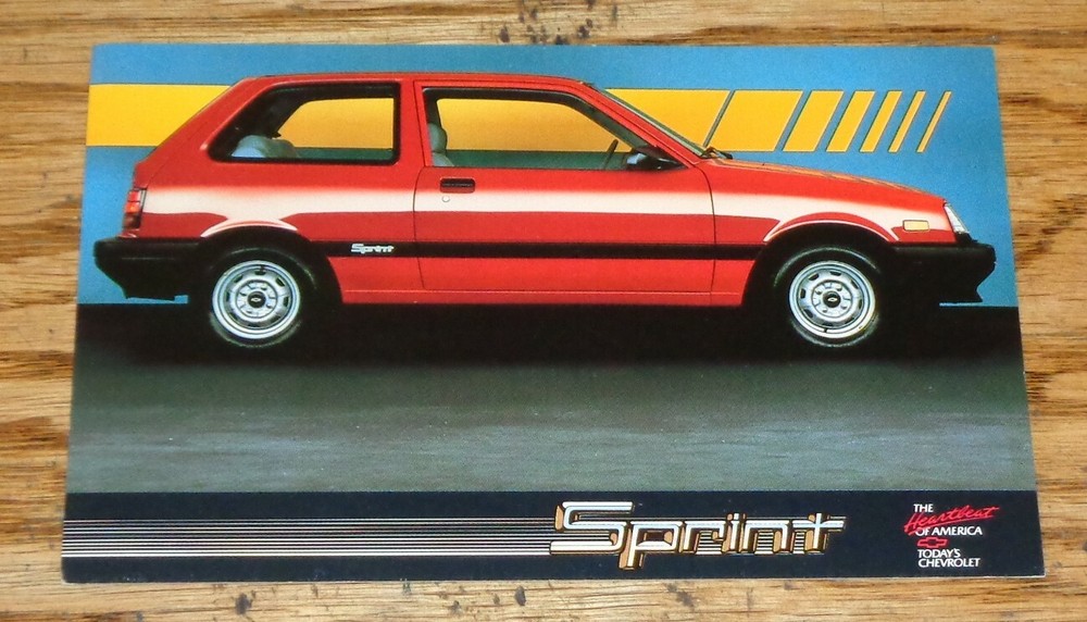 Original 1987 Chevrolet Sprint Postcard 87 Chevy