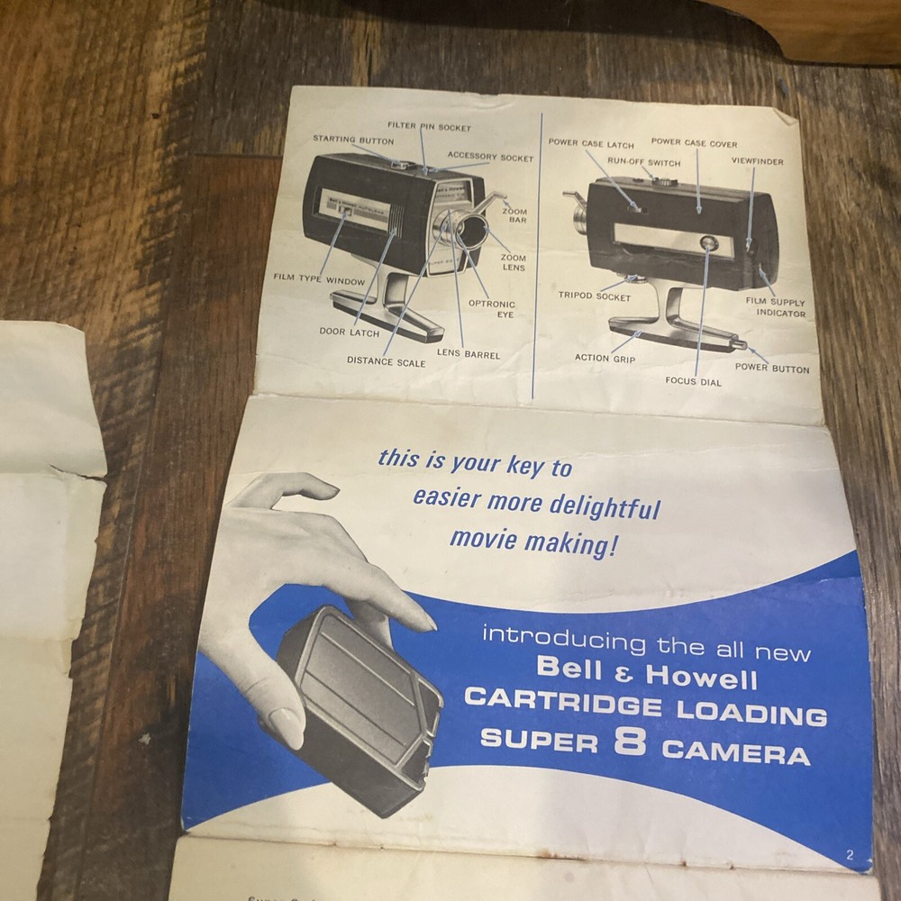 ORIGINAL!! Bell & Howell 430 Autoload Super 8mm camera Manual Instructions Book