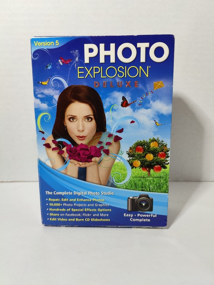 Photo Explosion Deluxe V2 Windows XP Digital Photo Editing PC Software NEW