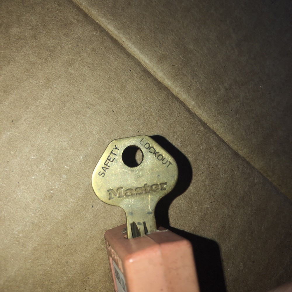 Master Lock "Danger Lock Out" Red Safety Key Padlock + Hasp