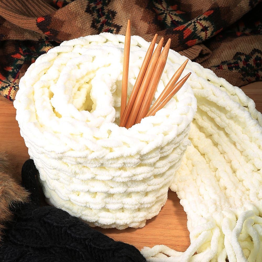 75 Pcs Double Pointed Knitting Needles Set, Carbonized Bamboo Knitting Needles,