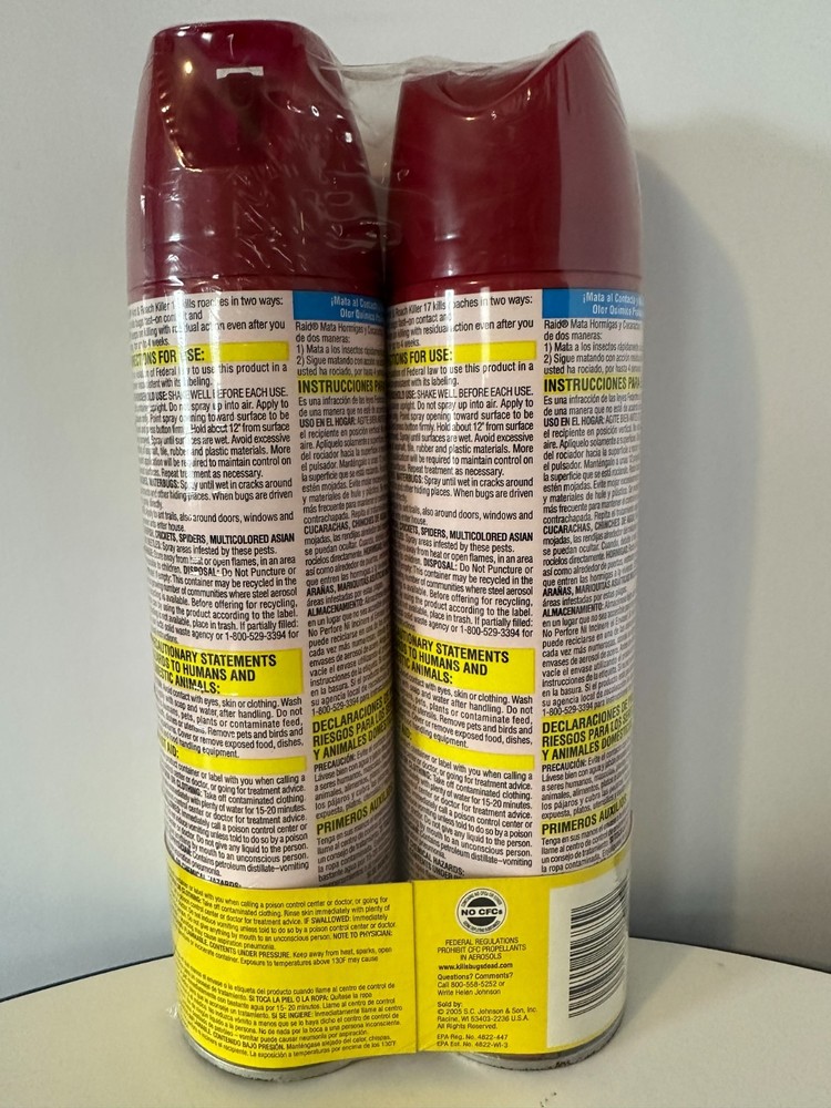 2 Pack Raid® Ant & Roach Killer 26, Fragrance-Free Bug Spray, 17.5 fl. oz.