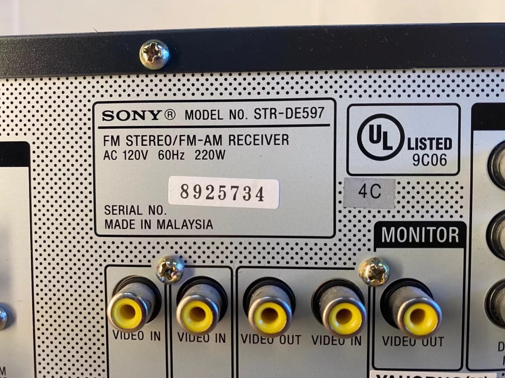 Sony STR-DE597 Receiver - Powers On, No Remote, Sold As-Is