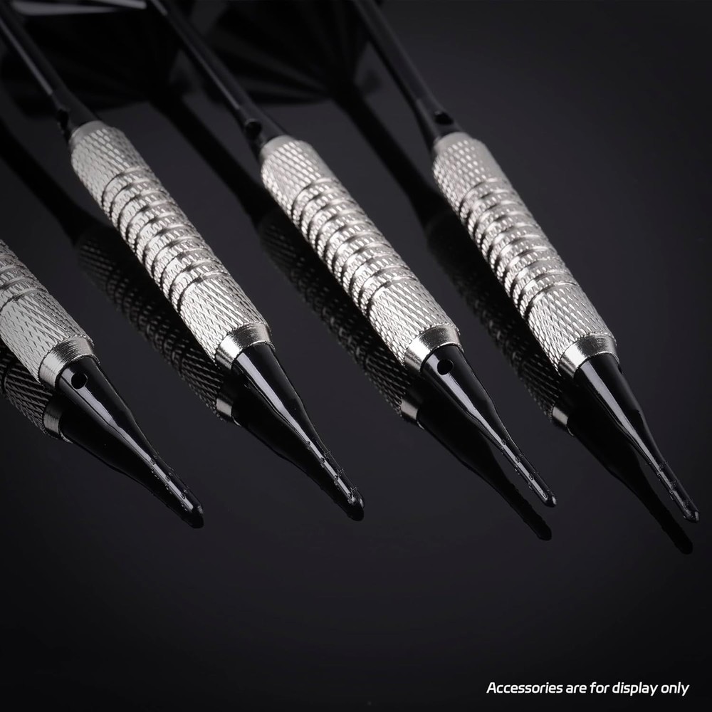 CyeeLife 2BA Thread Soft Tip Dart Point 200 Pack, Accessory - Black