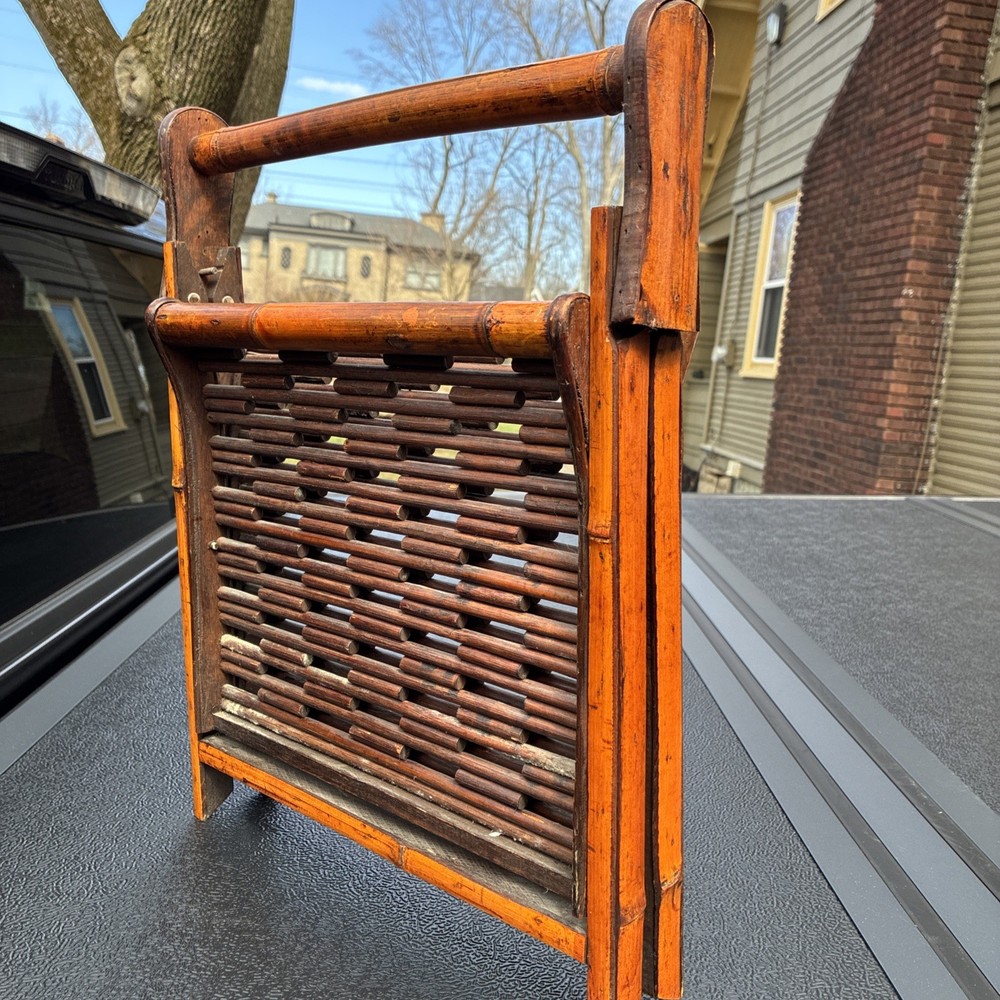 Folding Bamboo Magazine Book Rack