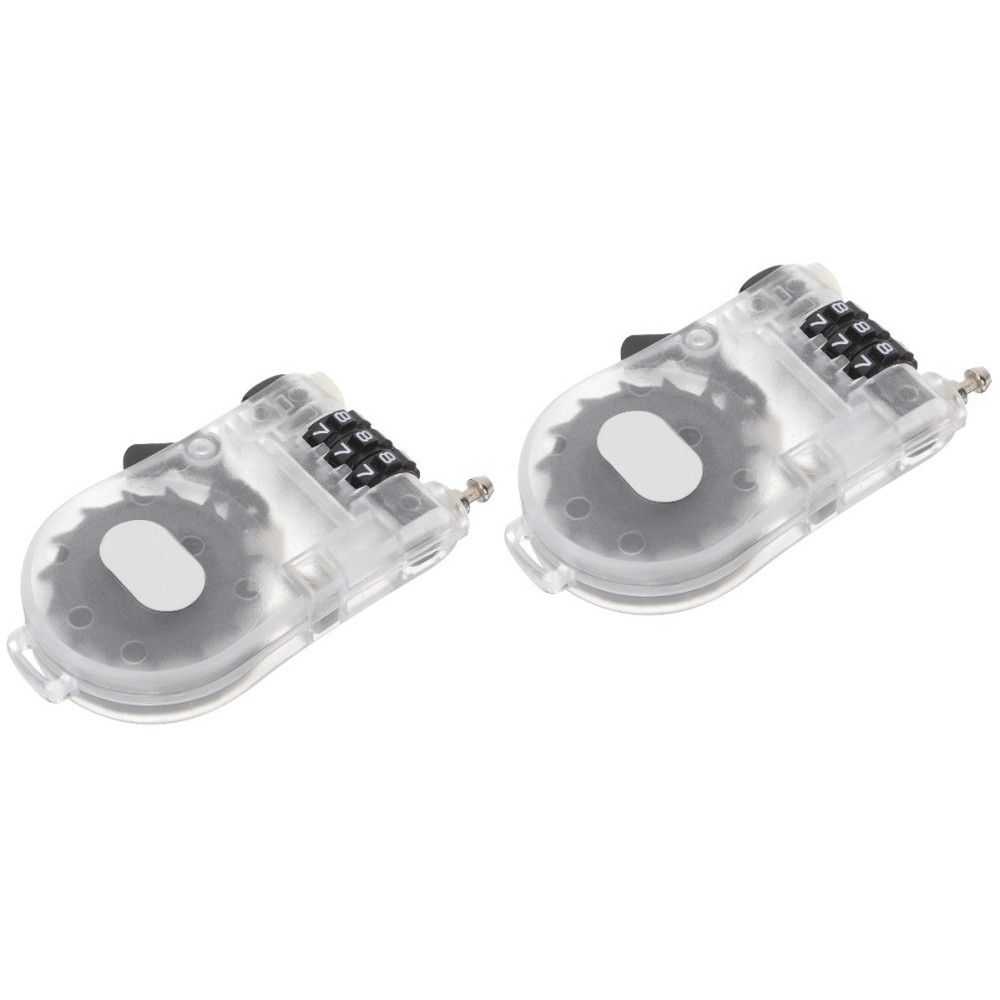 Set of 2 Snowboard Security Lock Cable Flexible Length Combination for