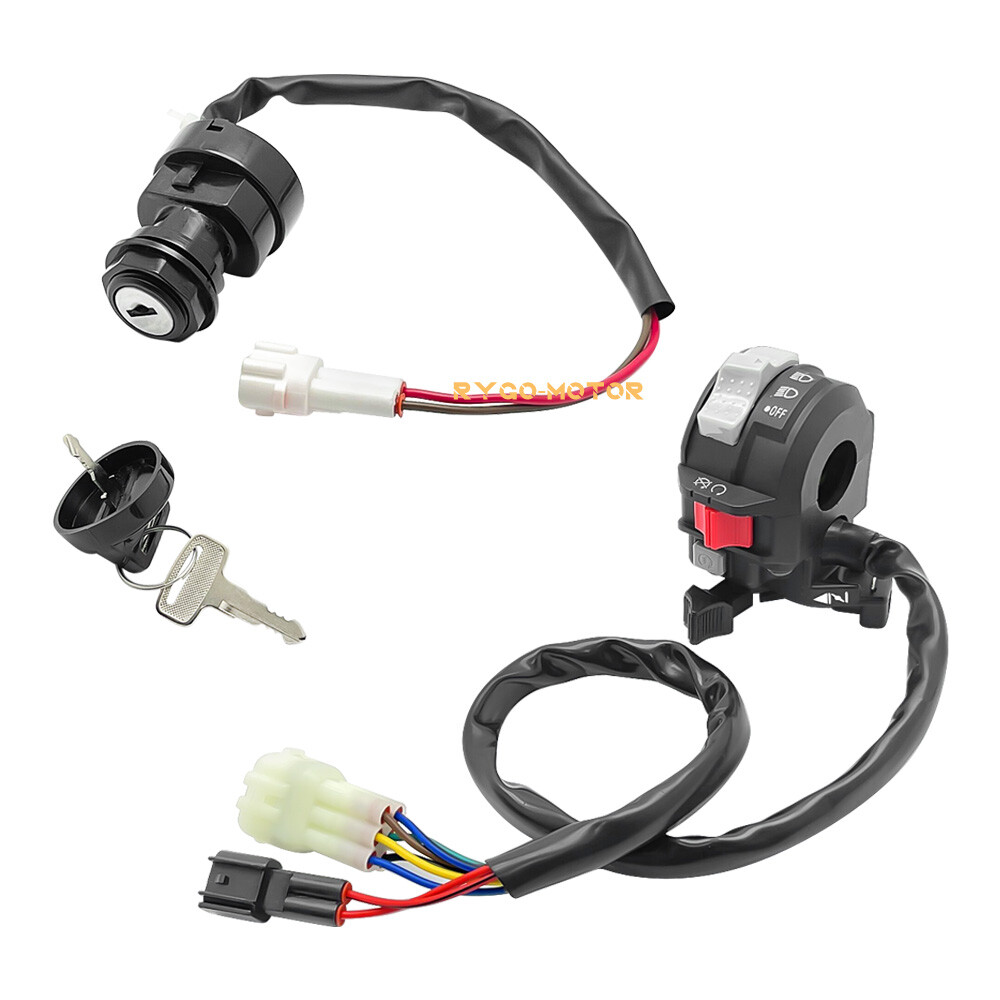 Start Stop Headlight Switch & Ignition Key Switch for Yamaha Raptor 660 350 YFM
