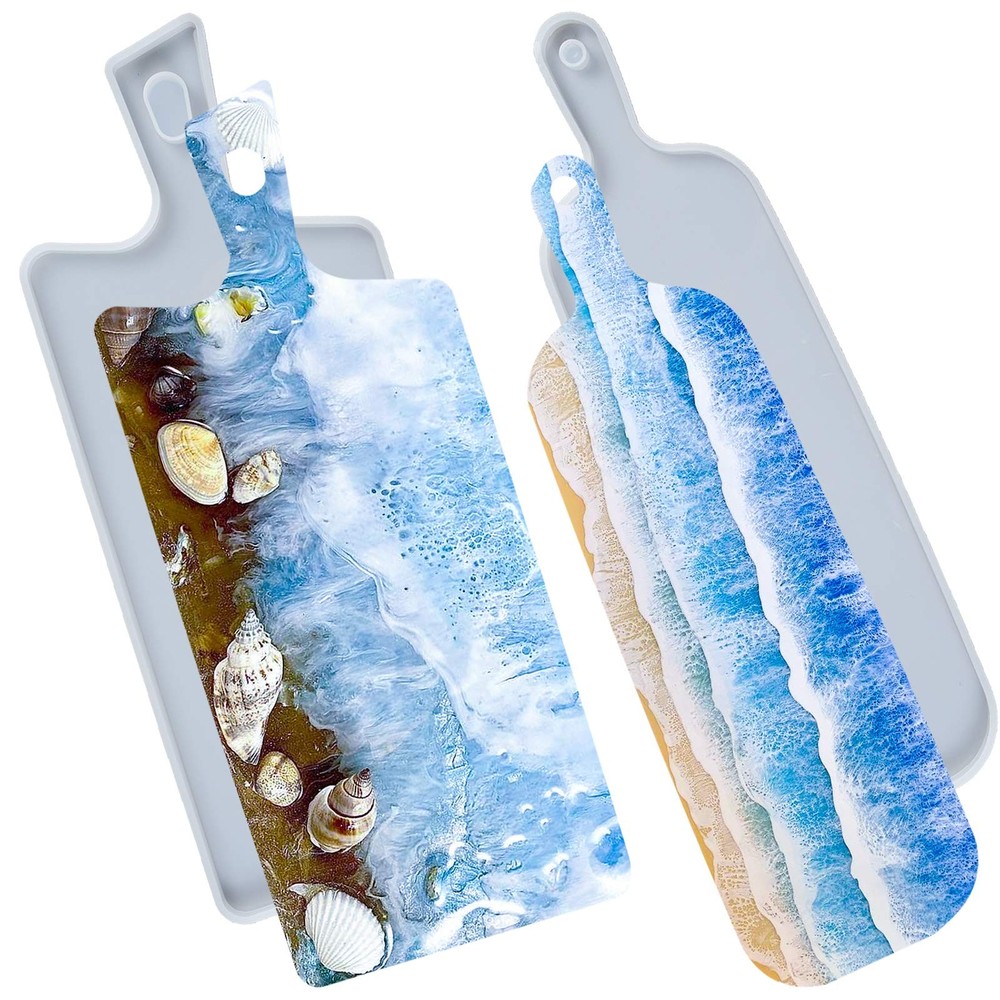 Cheese Board Epoxy Resin Mold with Rectangular Boards (Set of 2)
