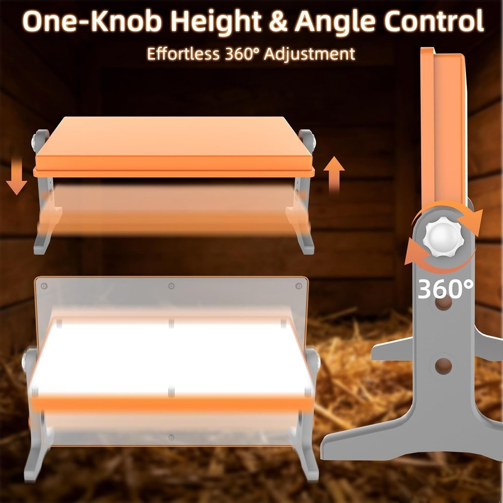 Adjustable Poultry Brooder Heating Plate – 12" x 8" for Safe Warmth of 10 Chicks