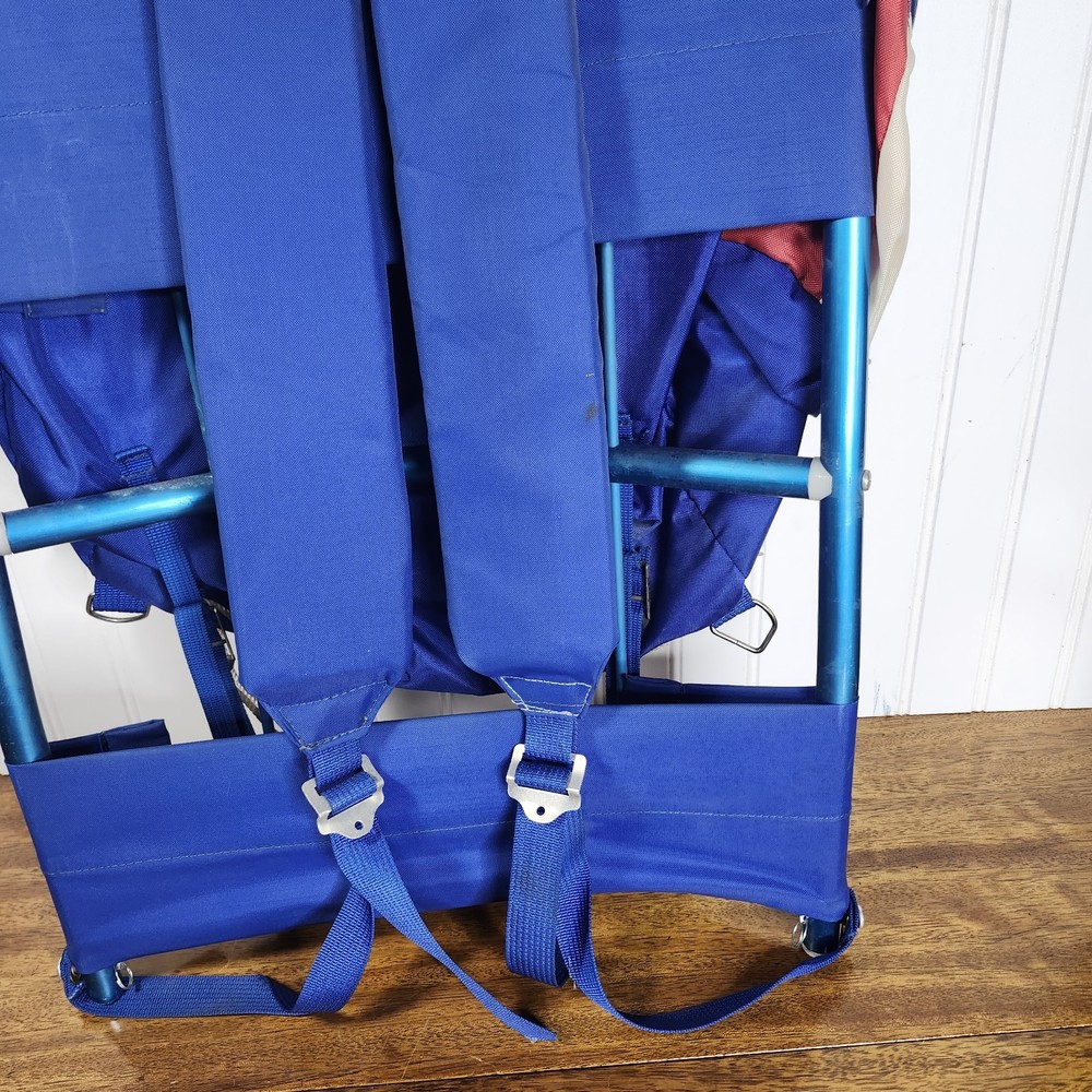 Vintage 1970ish RED, WHITE & BLUE EXTERNAL FRAME BACKPACK