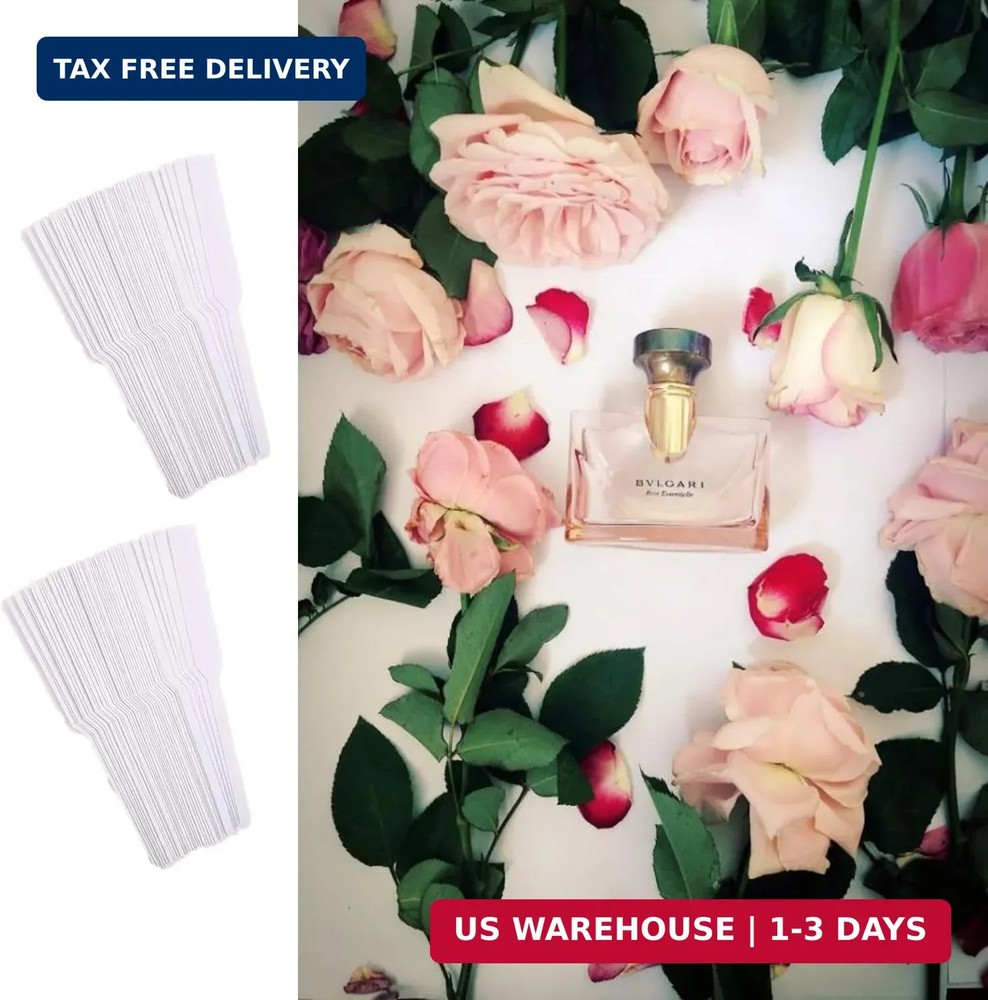 200pcs Perfume Test Strips, Disposable White Perfume Paper Test Strips Perfume B