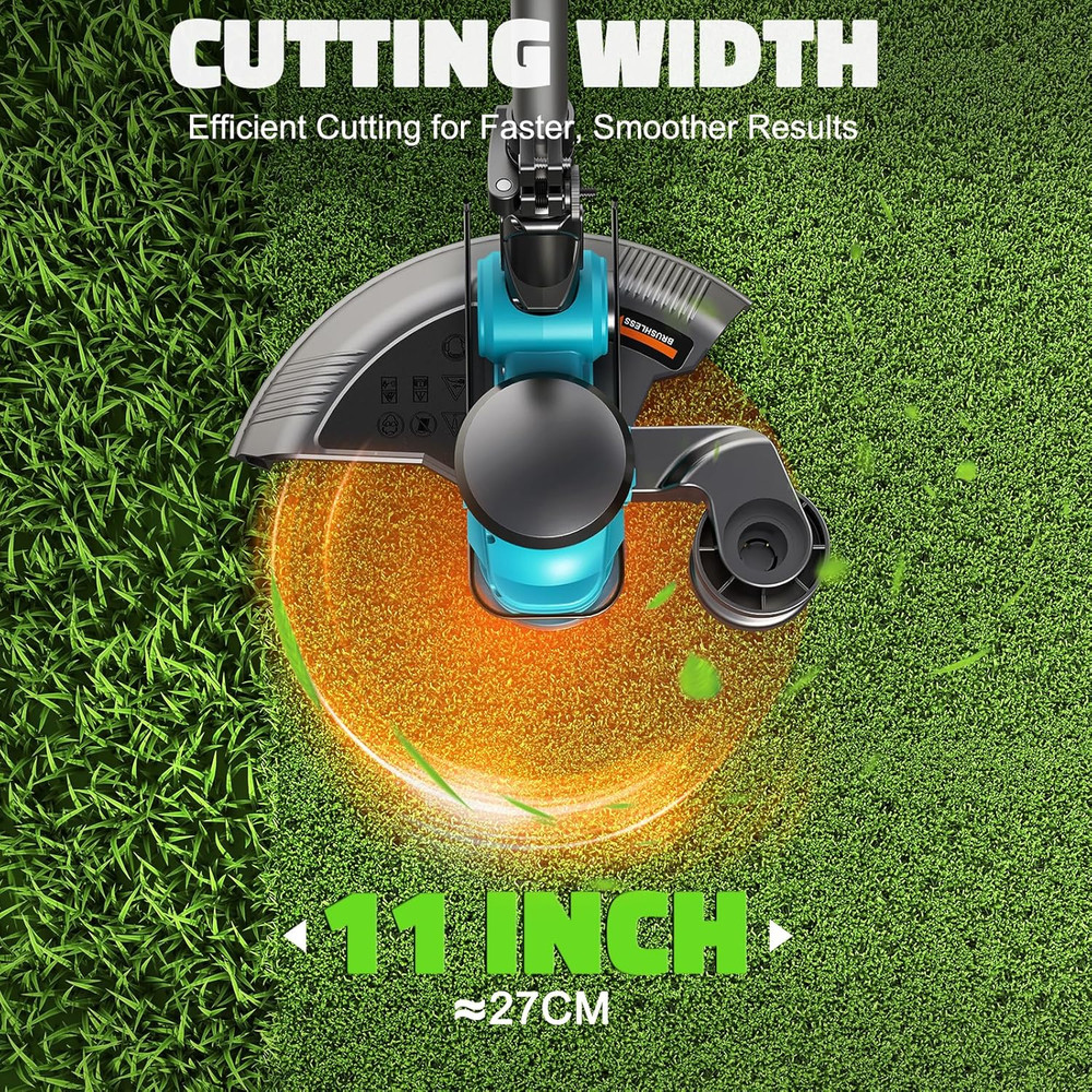 Cordless String Trimmer Compatible with Makita 18V (Tool Only), Weed Eater with