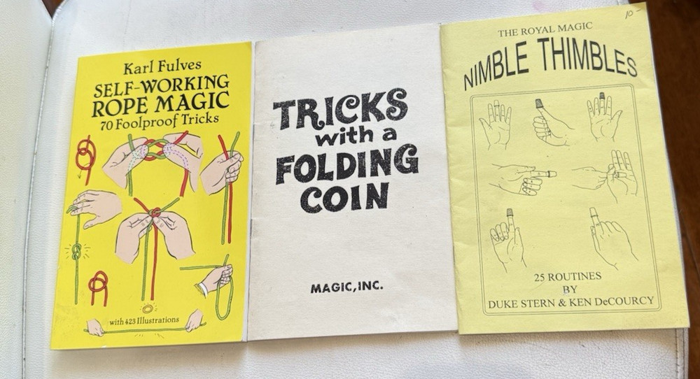 Three rare books on magic tricks