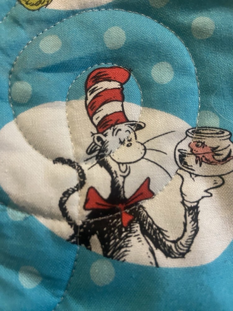 Quilted Dr Seuss Zip Up Bag