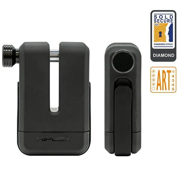 HIPLOK MD1000 DISC LOCK ALL BLACK MOTORCYCLE SECURITY