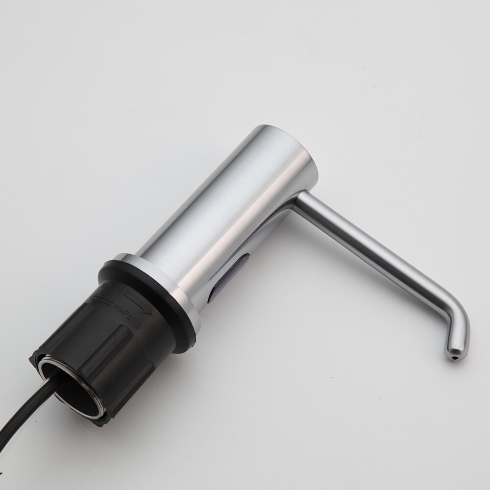 Kitchen Brushed Nickel Automatic Hand Sensor 500ml Soap Dispenser Deck Mount