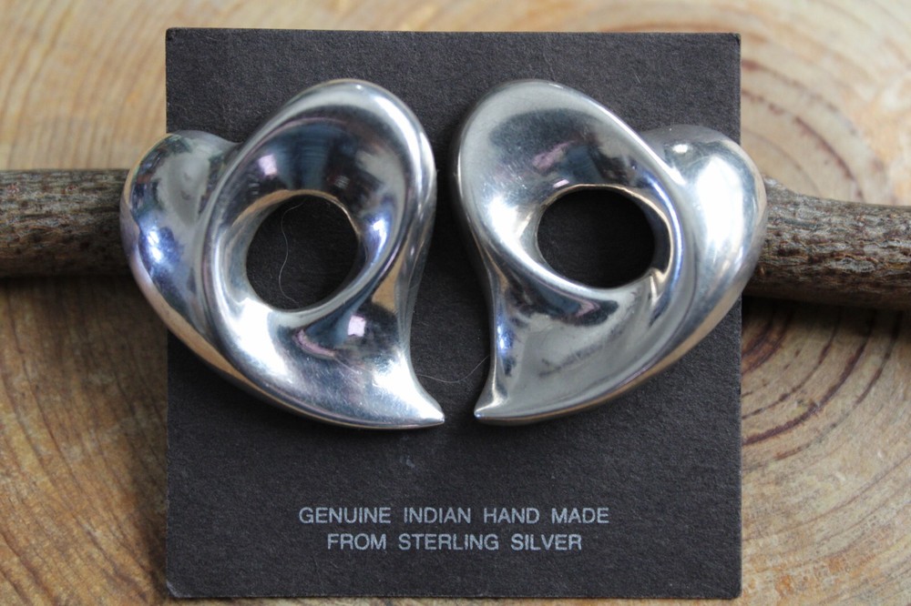 Sterling Silver Open HEART Earrings by Getco Inc.