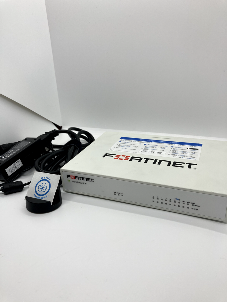 Fortinet FG-60F Fortigate-60F Network Security Firewall Initialized w/Adapter JP