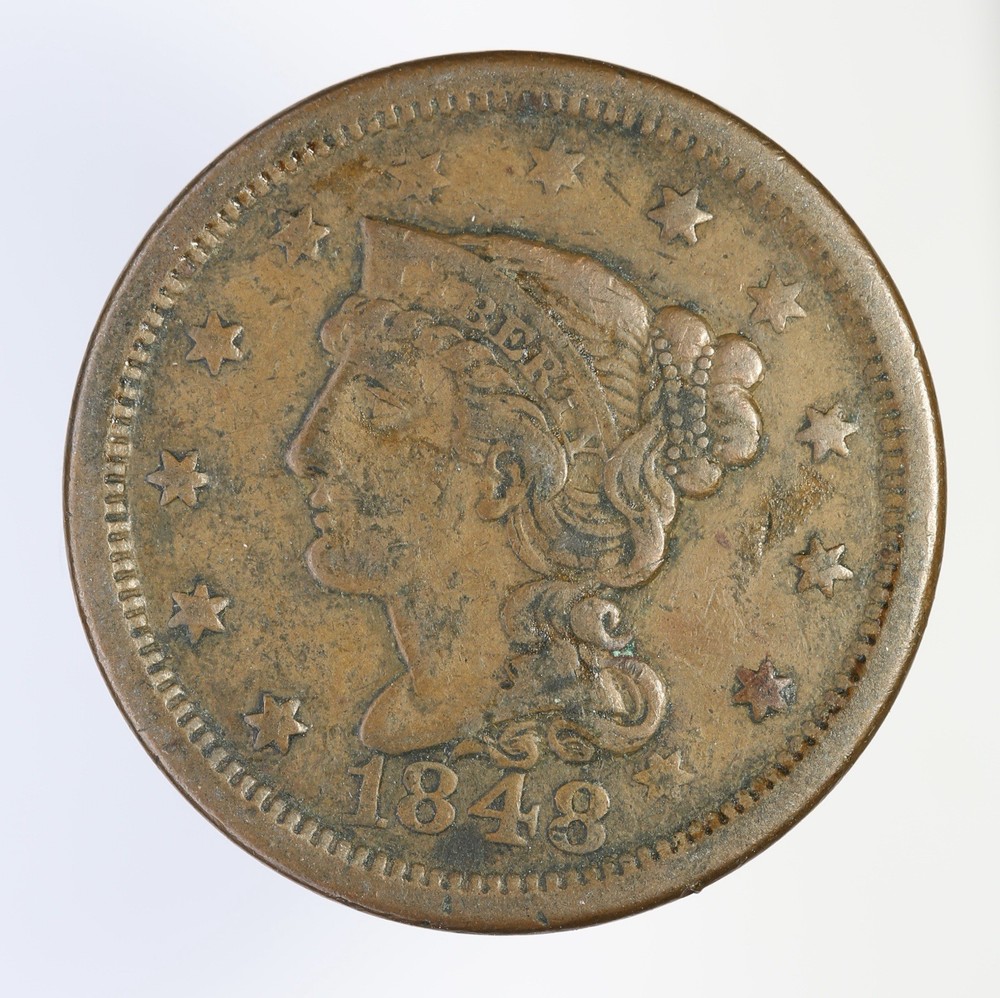 1848 Braided Hair Large Cent (B2080)
