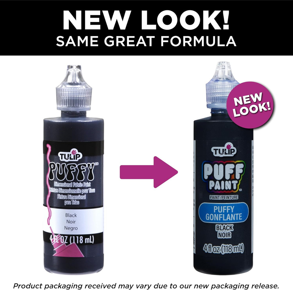 Puff Fabric Paint , Permanent Craft Paint for , DIY Projects, Notoxic, 4 Fl Oz,