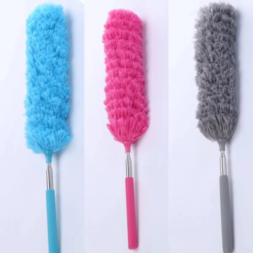 Extendable Feather Duster Long Telescopic Duster Magic Static Duster 1pc gray