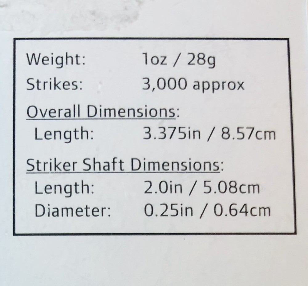 Wildo Fire Flash Small Lime Starter Camping Survival Firestarter Camp Stick NIP