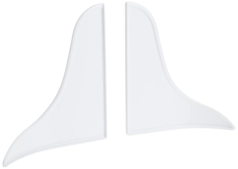 White Plastic Curved Splash Guard Accessory Set for Bathtub