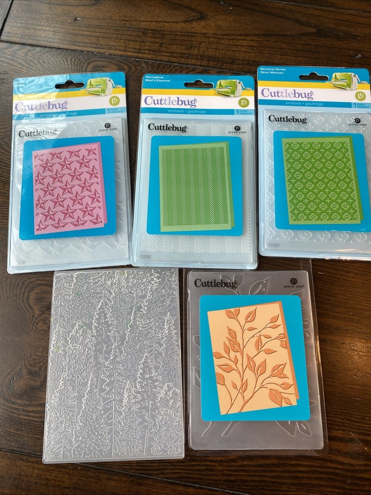 Cuttlebug Embossing Folders Lot Of 5