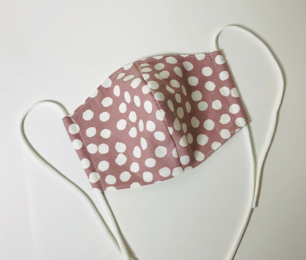 FABRIC FACE MASK washable reusable filter pocket Dots print multi layers Masks