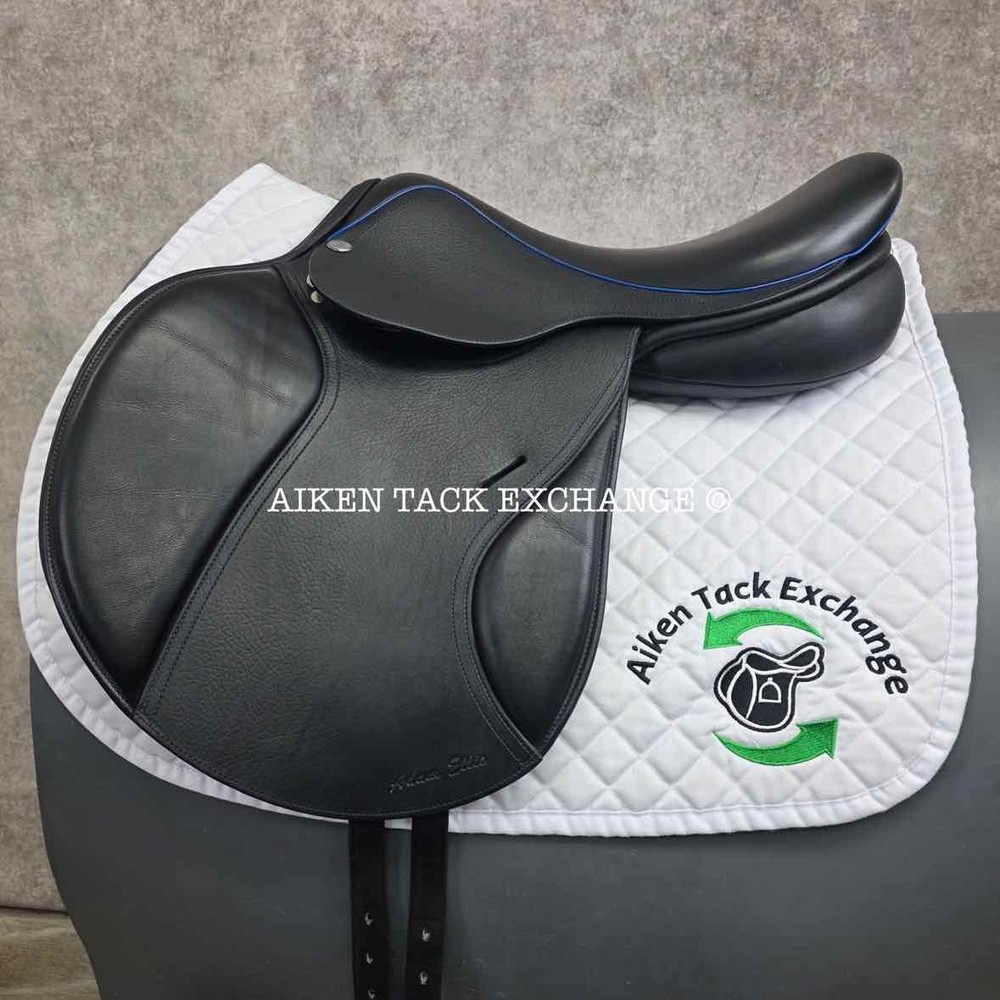 Adam Ellis Jump Saddle, 17" Seat, Medium Wide Tree (Read Description)