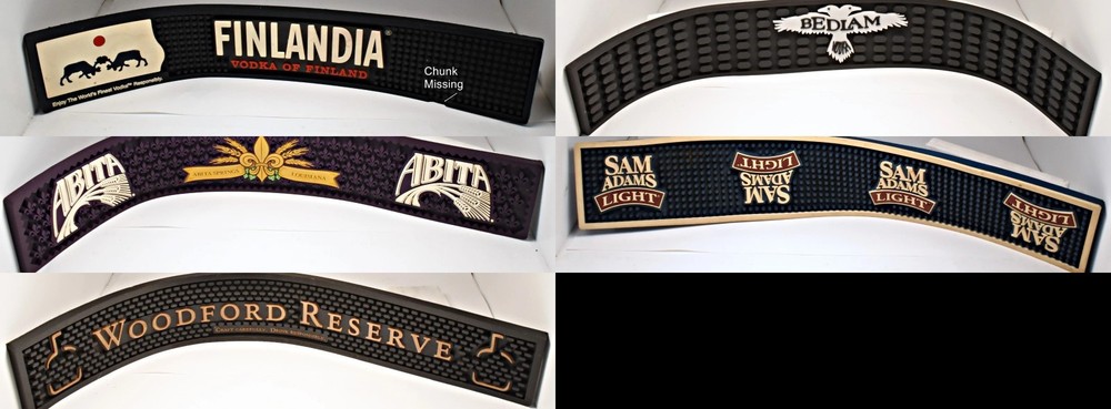 Bar Spill Mats Rubber - YOU CHOOSE FROM PULL DOWN