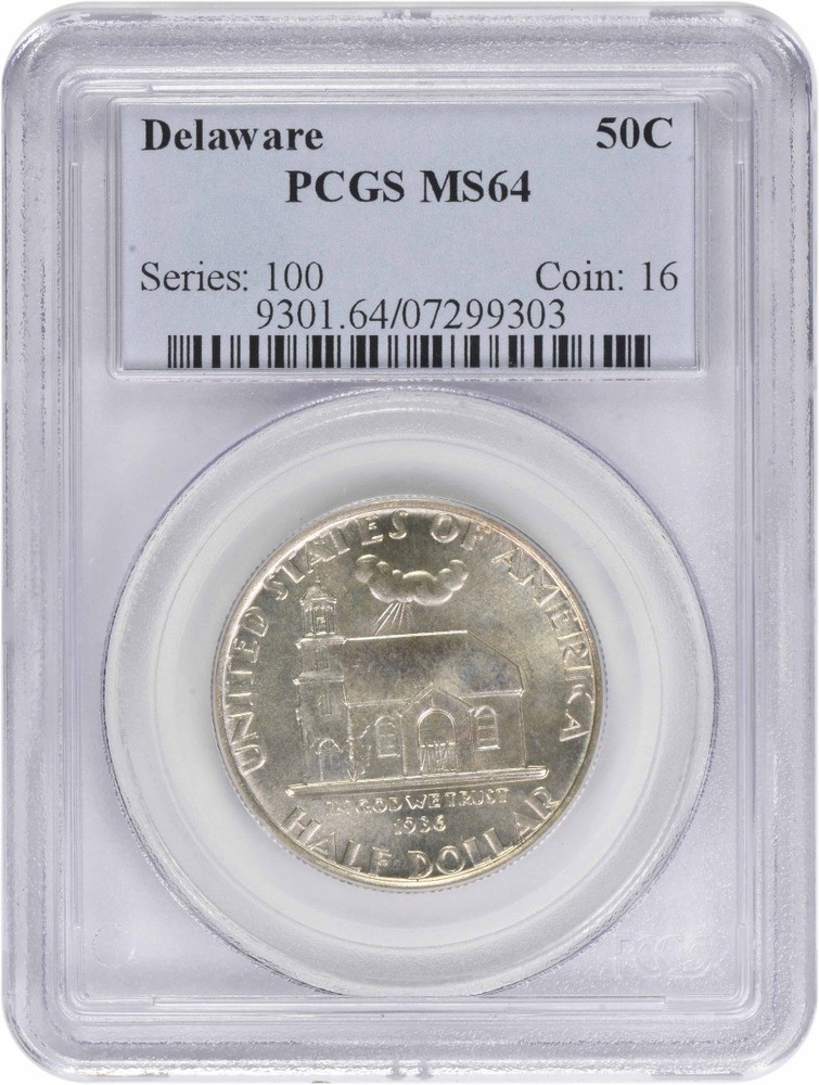 Delaware Commemorative Half Dollar 1936 MS64 PCGS