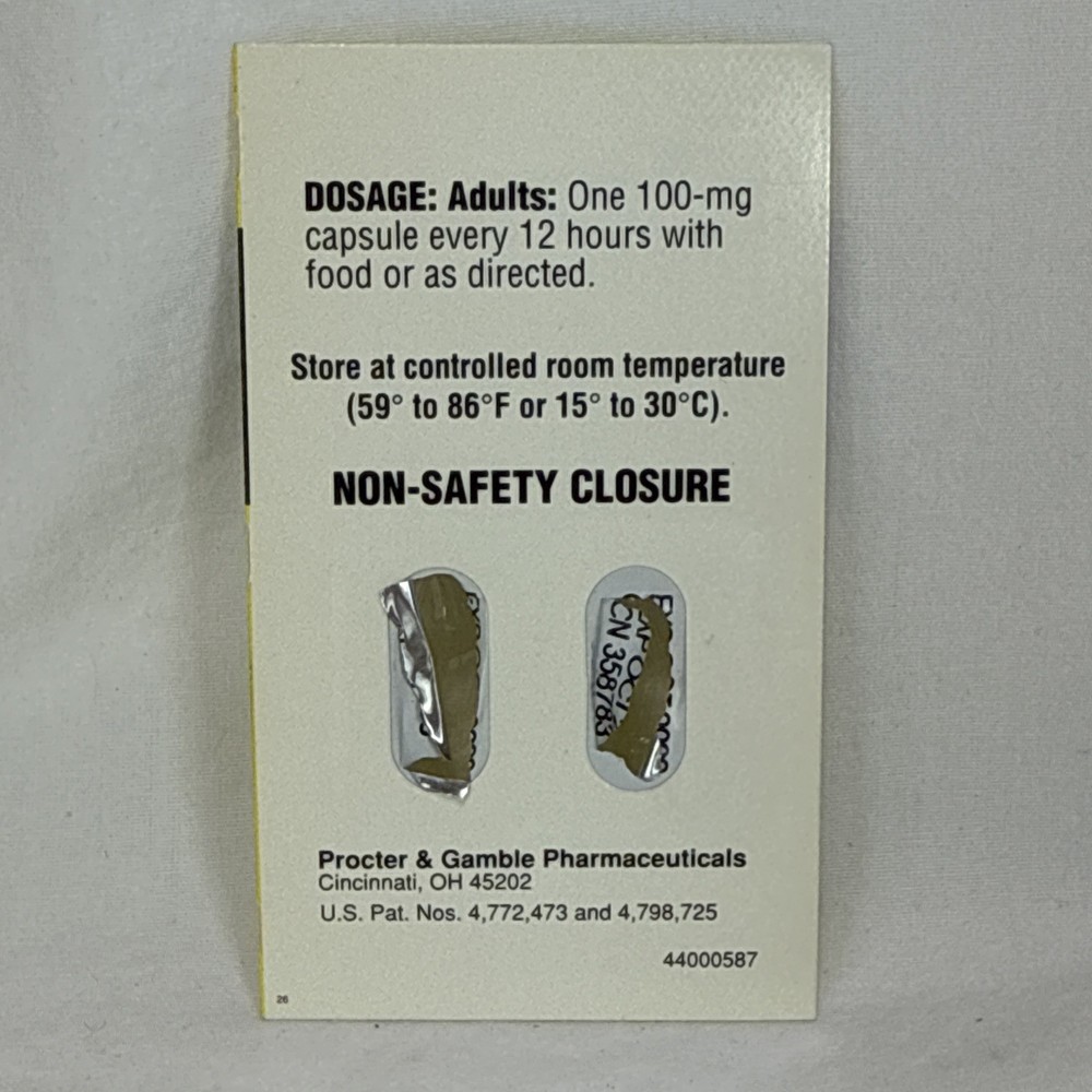 Macrobid Vintage Empty Patient Sample Packet Proctor & Gamble Pharmaceuticals