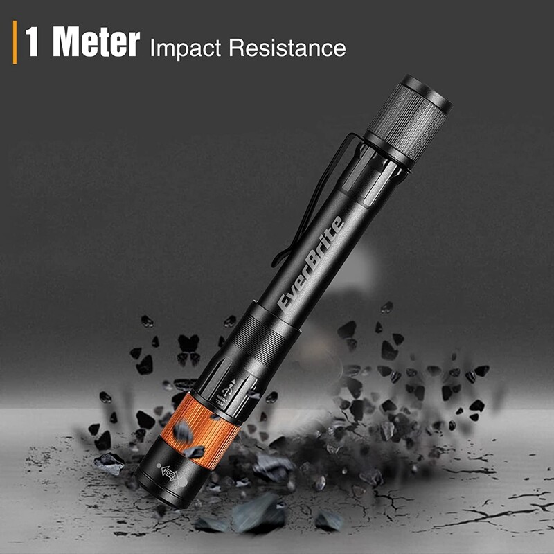 EverBrite Rechargeable Pen Light Zoomable Handheld Flashlight 4 Lighting Modes