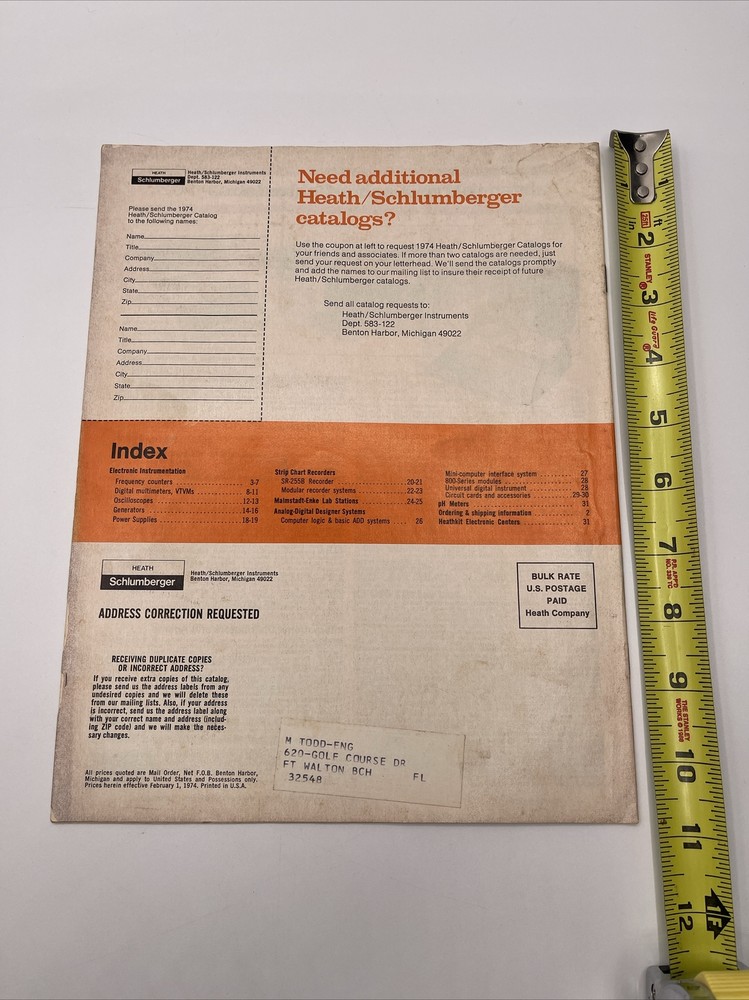 Heath / Schlumberger Electronic Instruments Catalog 1974