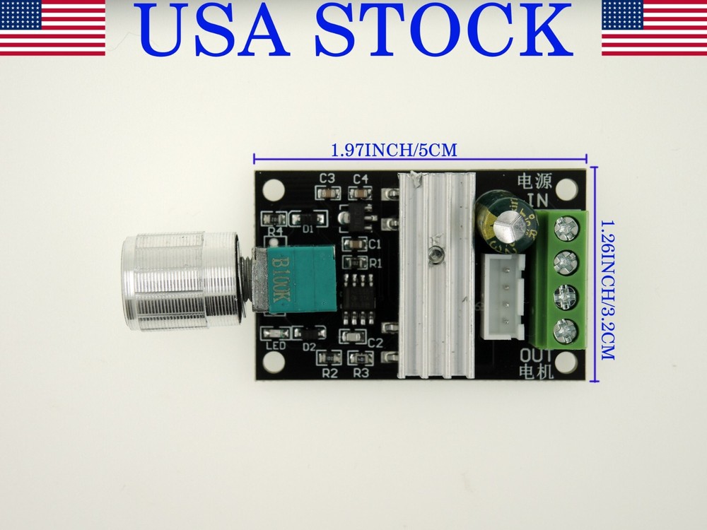 1pc PWM Motor Speed Controller, Forward Reverse, 1203BB  (USA STOCK)