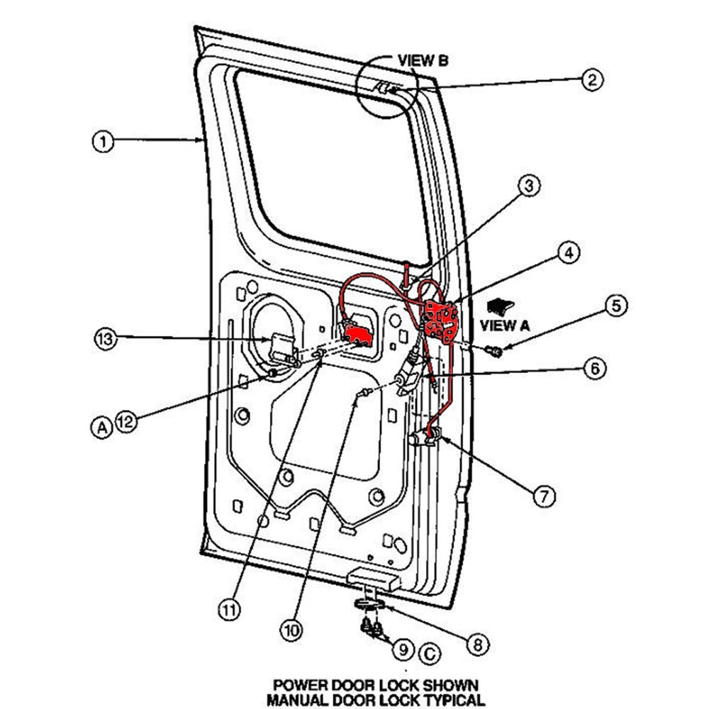 Side Hinged Door Latch Assembly compatible for Ford Door, Black