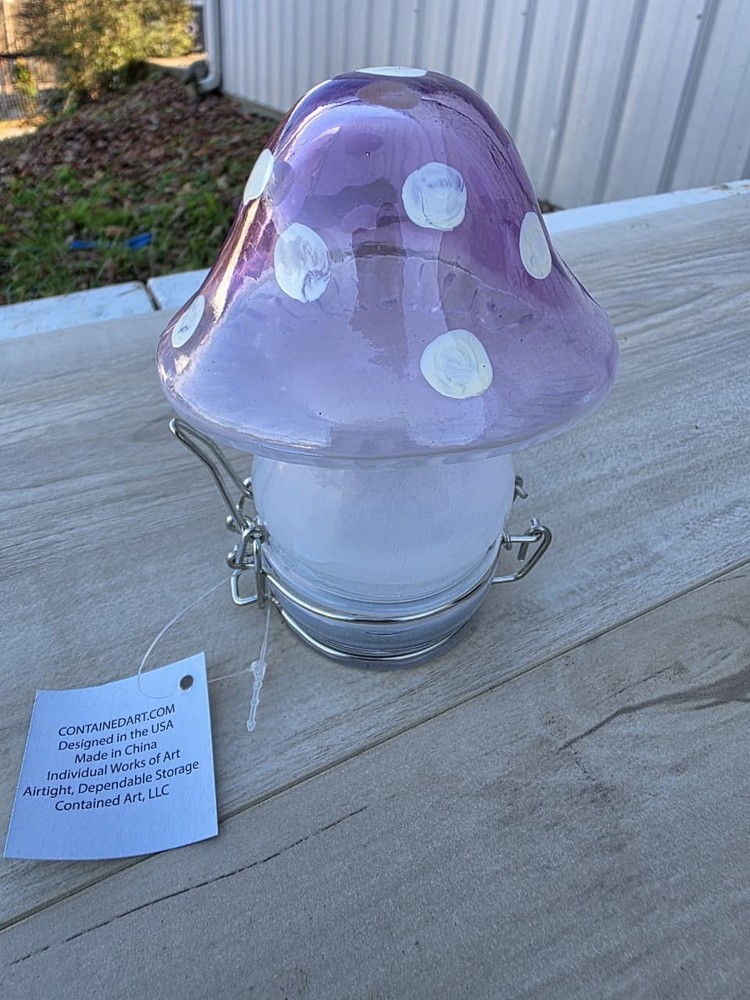 Stash Airtight Jars Purple Mushroom