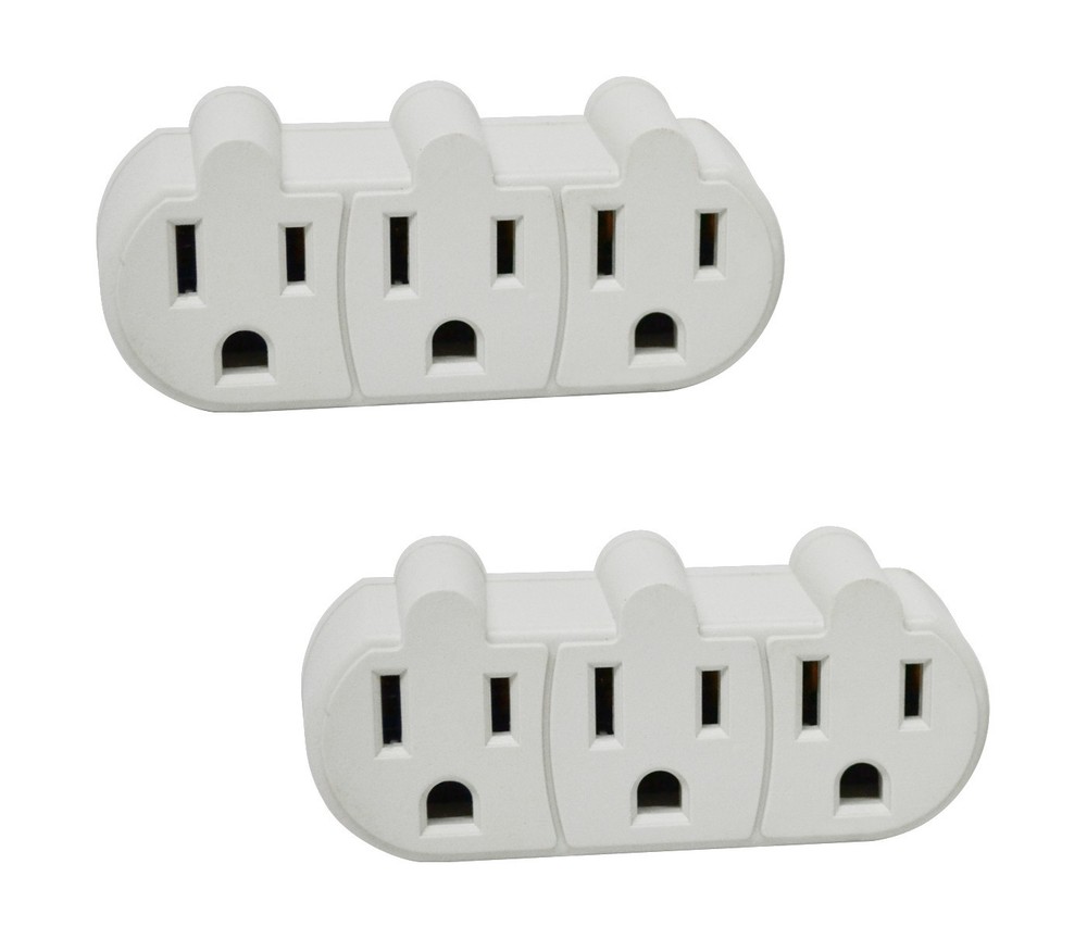 Westinghouse 3 Outlet, Indoor Wall Adapter (2pk - White) DR-03