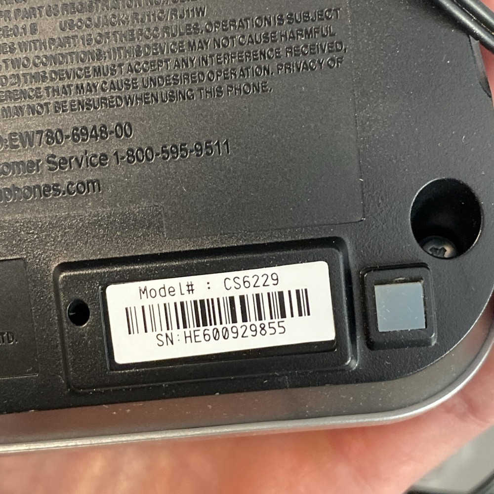 Vtech CS6229 DECT 6.0 Digital Cordless Answering System Handset Untested