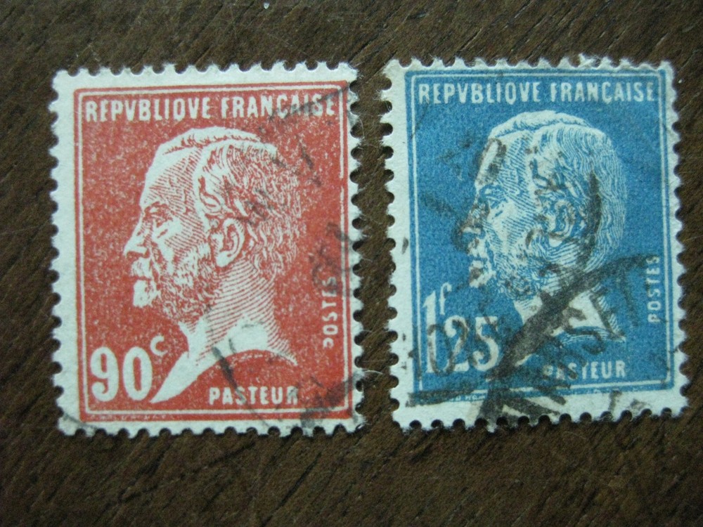 France Pasteurmarken Mi No. 194, 196 Gest