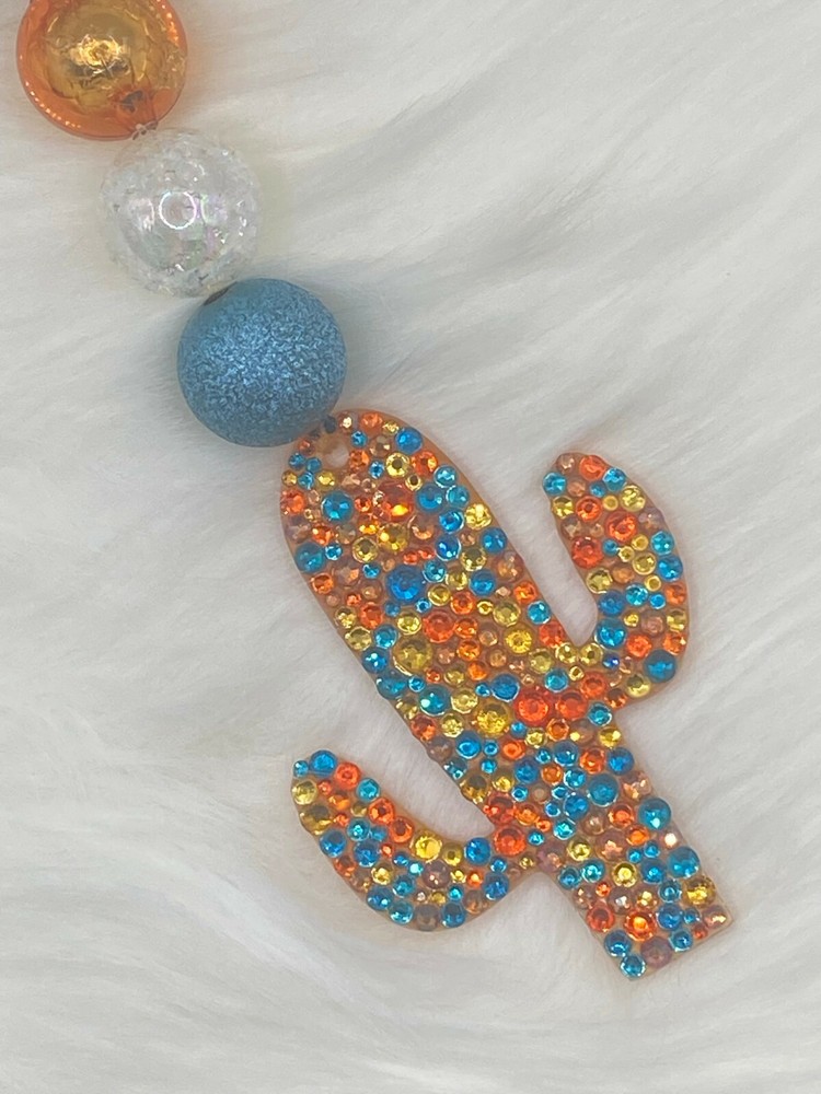 Cactus Rhinestone Keychain