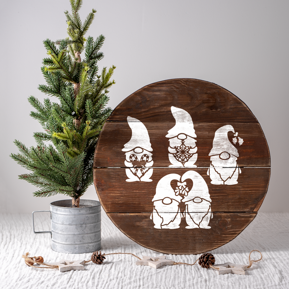 Christmas Gnomes Stencil - Reusable Stencils for DIY Projects